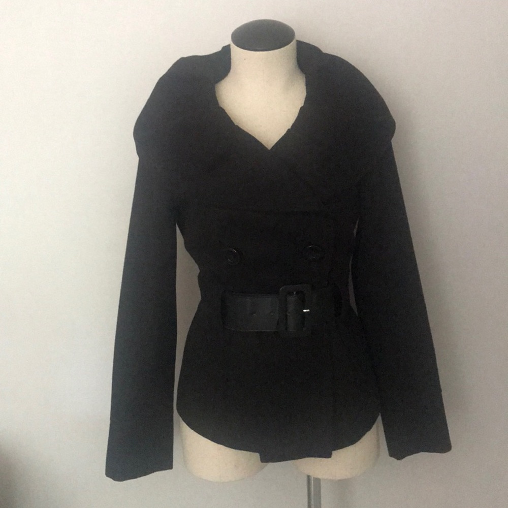 Belted peacoat